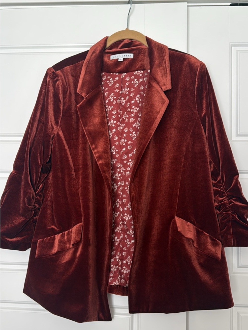 Baltic Born Velvet Blazer in Rust